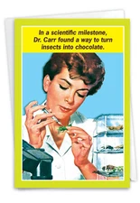 1 Funny Mother's Day Greeting Card -Mom Scientific Breakthrough-Envelope,US-Made