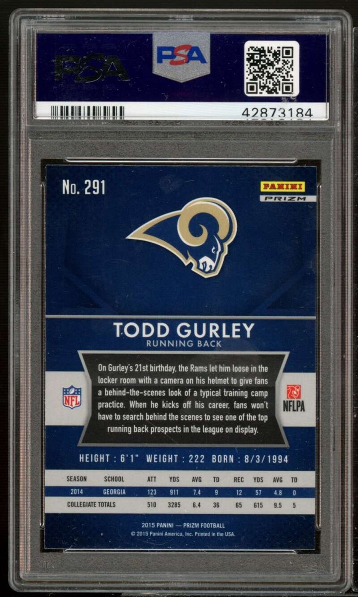 Todd Gurley Rookie Card 2015 Panini Prizm Prizm #291 PSA 9 | eBay