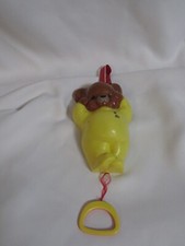 1980s Fisher-Price Music Box Teddy Bear Schubert's Cradle Song Crib/Playpen
