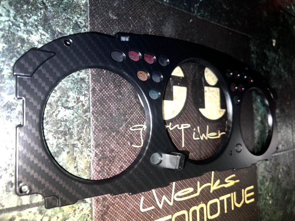 OEM Honda Civic EK9 CTR carbon fiber gauge cluster visor cover trim overlay LX S - Image 2 of 4