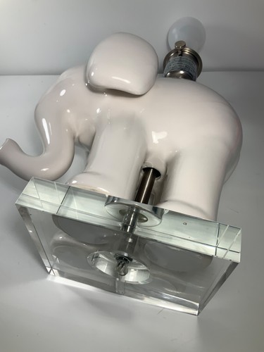 Pottery Barn Kids Ceramic & Glass Elephant Lamp 12.5 in. - Picture 10 of 11