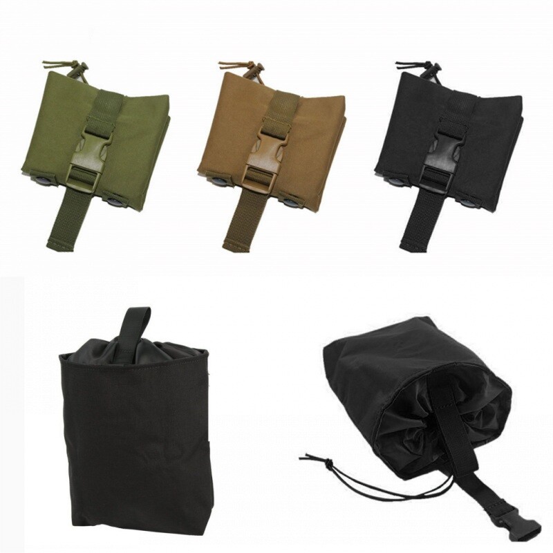 Tactical Dump Pouch Portable Storage Molle Folding Bag Tools Ammo