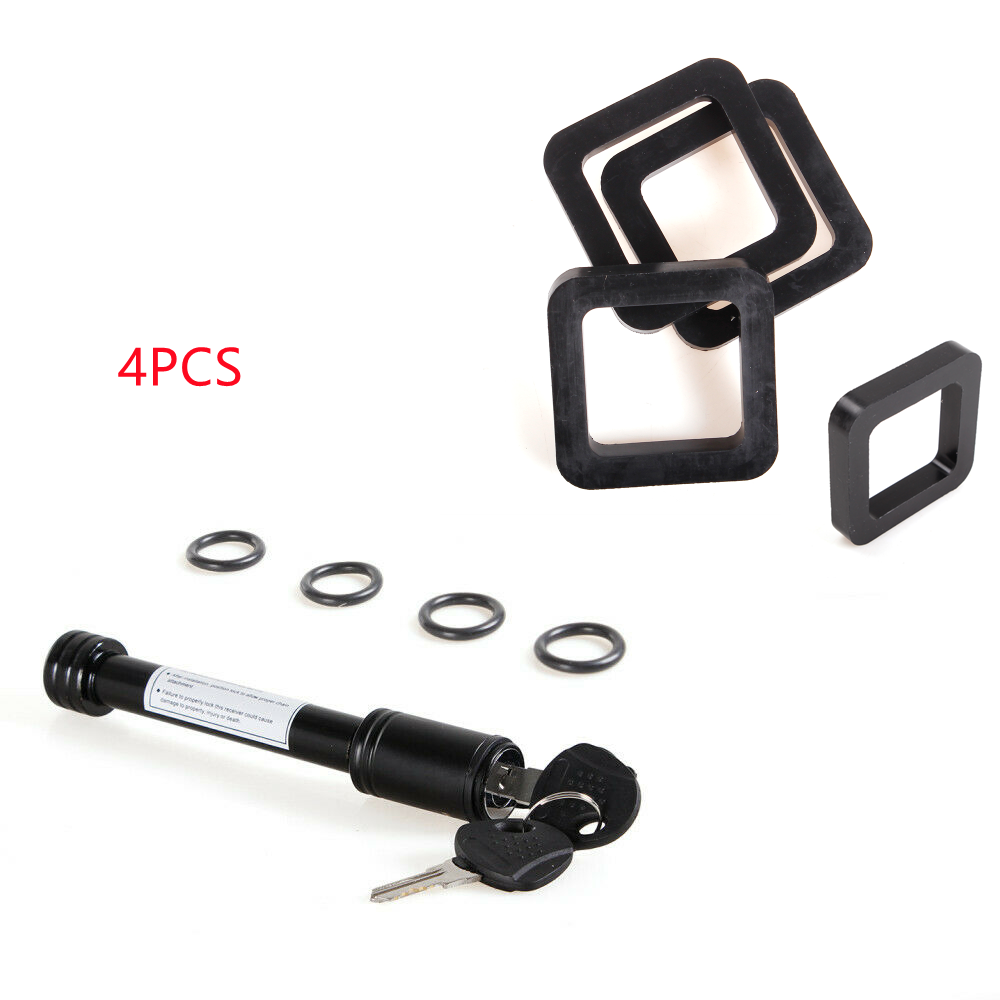 5/8" Trailer Hitch Black Locking Pin AntiRattle 2" Receiver & 2