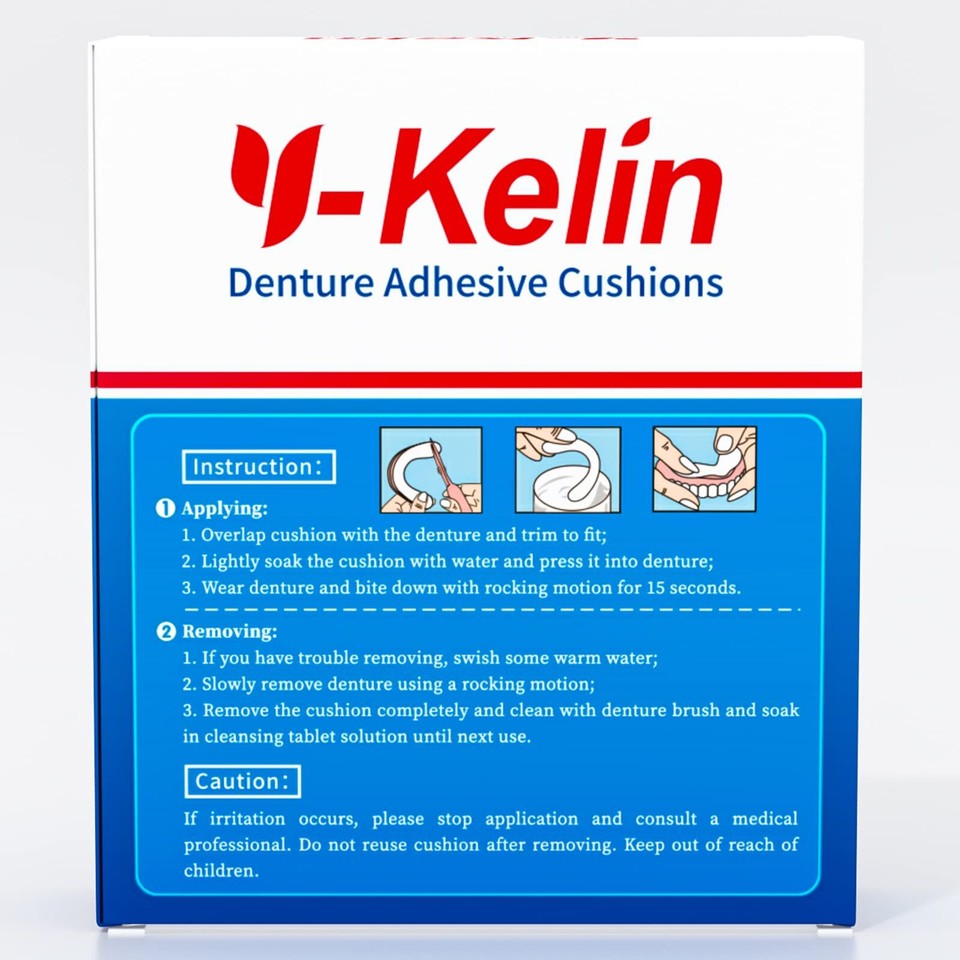 Lower Denture Adhesive Cushions, AdhesiveFree Denture Pads for Sore