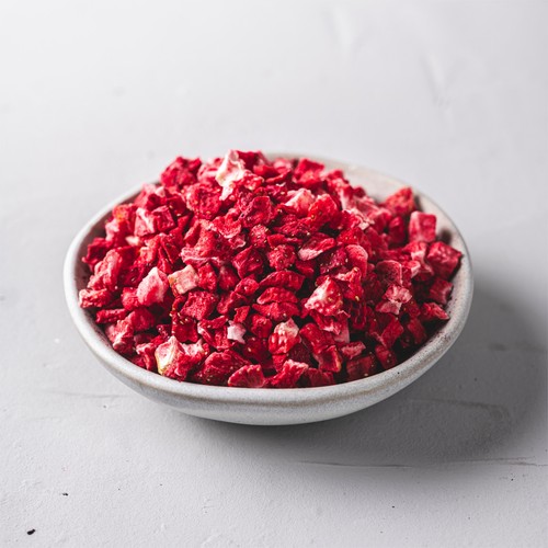 1000g Bio Erdbeeren gefriergetrocknet Würfel Stücke Trockenfrüchte 100% Frucht - Bild 3 von 6