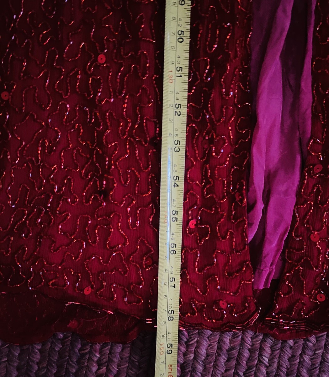 cache red sequin dress PAGEANT
