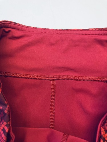 Lululemon x SoulCycle Run Pace Crop Snakeskin Legging Cranberry Red Skull Size 6 - Picture 6 of 12