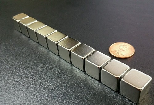 10 Neodymium 1/2" x 1/2" x 1/2" N52 Magnets Super Strong Rare Earth Blocks - Picture 2 of 7