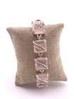 quartz Adjustable From 7-8 Inch Women’s Sterling Silver Tennis Bracelet. rose