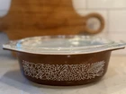 Vintage Pyrex 045 Woodland Casserole Dish With Lid 2.5 Quart
