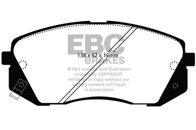 DP41809R Ebc Yellowstuff Front Brake Pad Set Fits Hyundai Kia Cee'D Ceed I40 Ix3