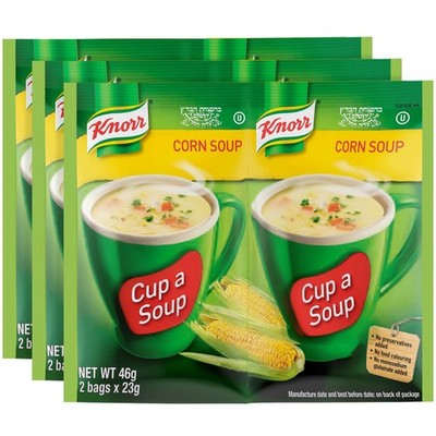 Knorr Corn Soup Mix 1.52oz 3x2 Pouches  Delicious, Warm, and Ready in Minutes