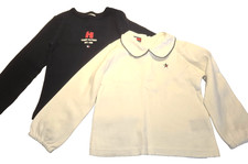 2 Vintage Girls Tops 2 Piece Lot Tommy Hilfiger Shirt 3T-4T Navy Blue/White