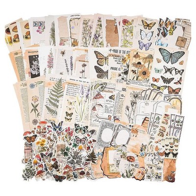Vintage Scrapbook Supplies Pack (200 StüCk) für Art Journaling Junk Journal9877