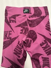 Nike All-Over Print Leggings Pink Swoosh