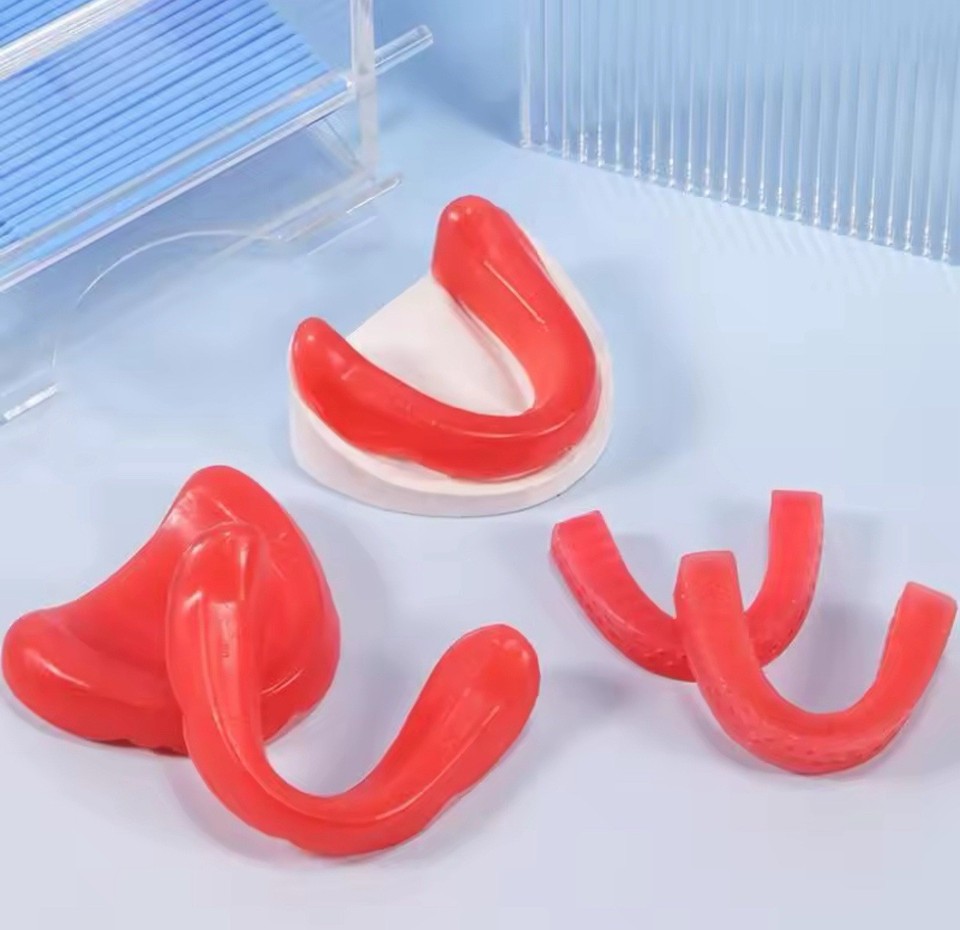 Wax Rim Model Dental Base Plate Wax U-Shape Rim Model Upper & Lower Pair for Denture ...