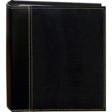 Pioneer Photo Albums SU-246/BK 208 Pocket Sewn Faux Suede and Leatherette Cover