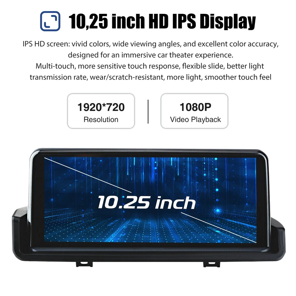 Para BMW Serie 3 E90 328i 335i 10.25" Android 14 Coche GPS Estéreo Radio Carplay BT Foto 4 de 4