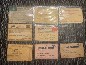 Vintage Railroad Ephemera Lot. PRR, AMTRAK, PENN CENTRAL, CONRAIL Passes