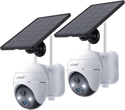 ieGeek 2K Security Cameras Wireless Outdoor WiFi Home Security System 360° PTZ