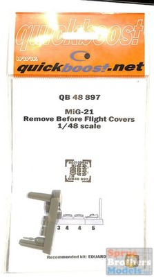 QBT48897 1:48 Quickboost MiG-21 Fishbed Remove Before Flight Covers (EDU kit)