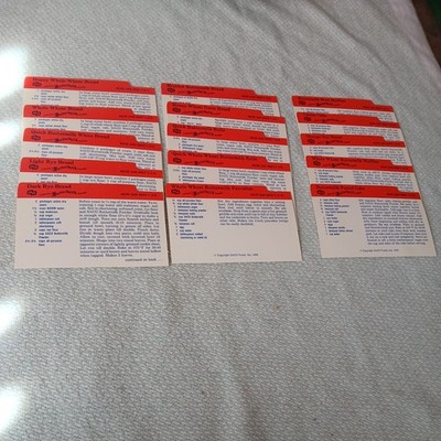 1980 SACO FOODS Recipe Cards BUTTERMILK POWDER - Bread Rolls Cake - Series C