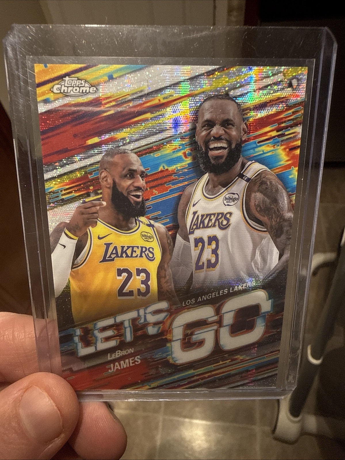Topps 2025 Chrome SSP LET'S GO LeBron James Lakers Insert Sports Card 1:8392