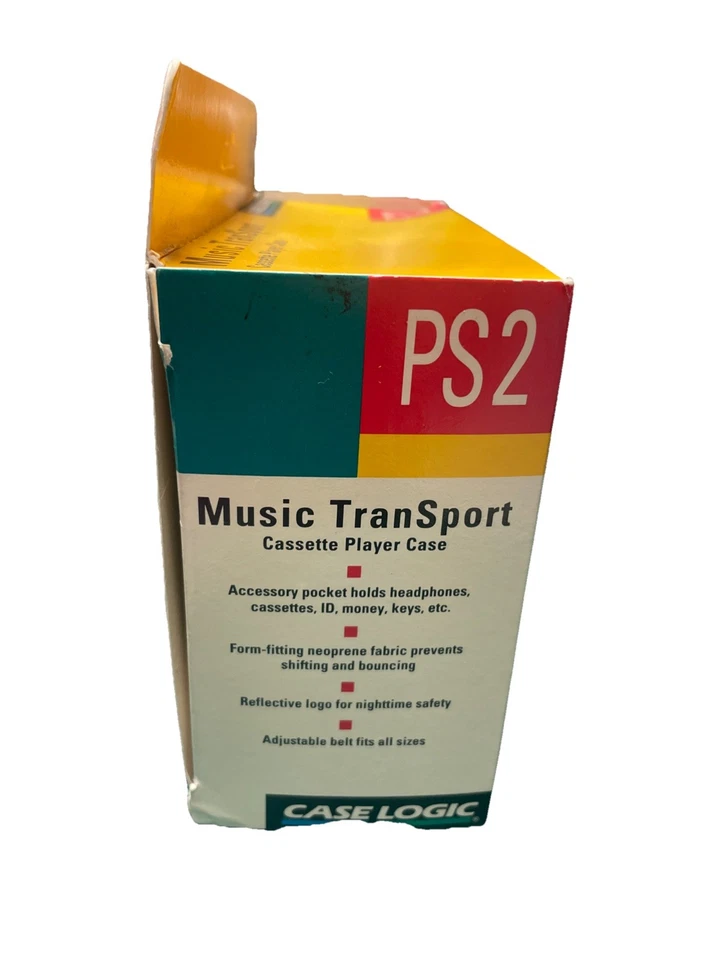 1993 Vtg Case Logic PS2 Cassette Player Case Waist  Fanny Pack Bold Blue Neon - Image 4 of 4