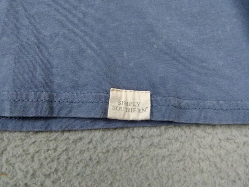 Simply Southern Mens Small Blue Duck Long Sleeve Cotton T-Shirt - Picture 3 of 7