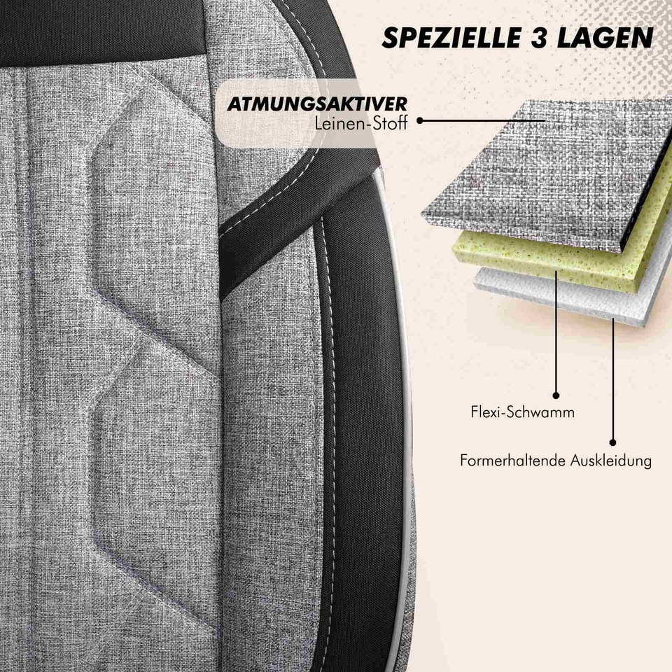 Set Coprisedili Universali Grigio Daewoo Matiz | Protezione Sedili Auto