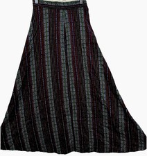Fritzi Skirt S True Vintage 70s Boho Hippie Ethnic Woven A-Line Midi Maxi XS/S