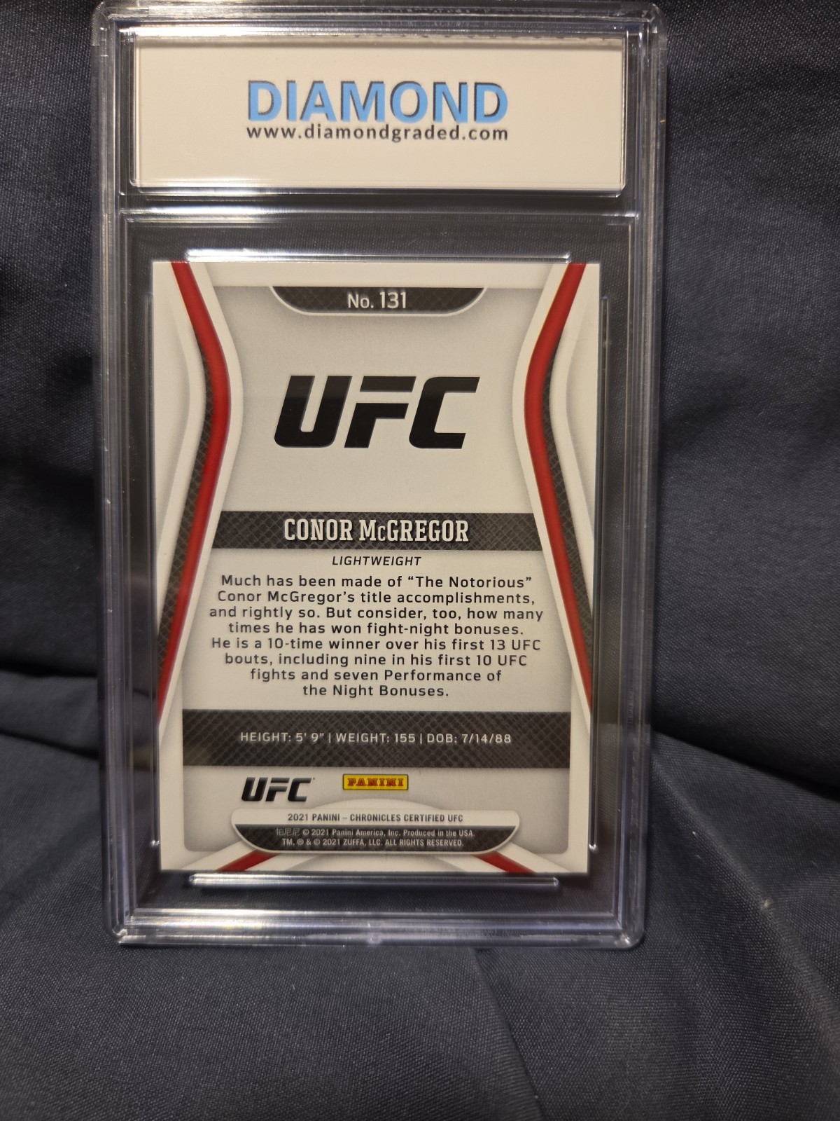 2021 Panini Chronicles UFC Certified #131 Connor McGregor Gem Mint 9 view 6