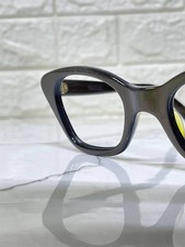 Vintage Bacardi Eyeglasses Frame Brown Acetate Clip On Green Lens Unisex