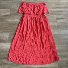 GAP Off Shoulder Flare Dress Orange Women’s Large