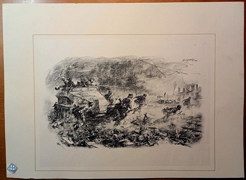 Walter Gotschke - 1942 Wehrmacht graphics sheet (Sd.Kfz. 251, attack)