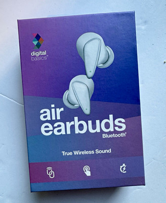 Digital Basics Air Earbuds Bluetooth True Wireless White BHTWAIR new/sealed