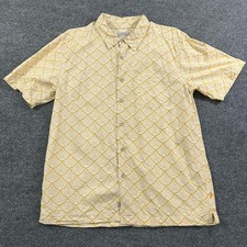 Quiksilver Waterman Shirt Mens Medium Comfort Fit Short Sleeve Pattern Casual