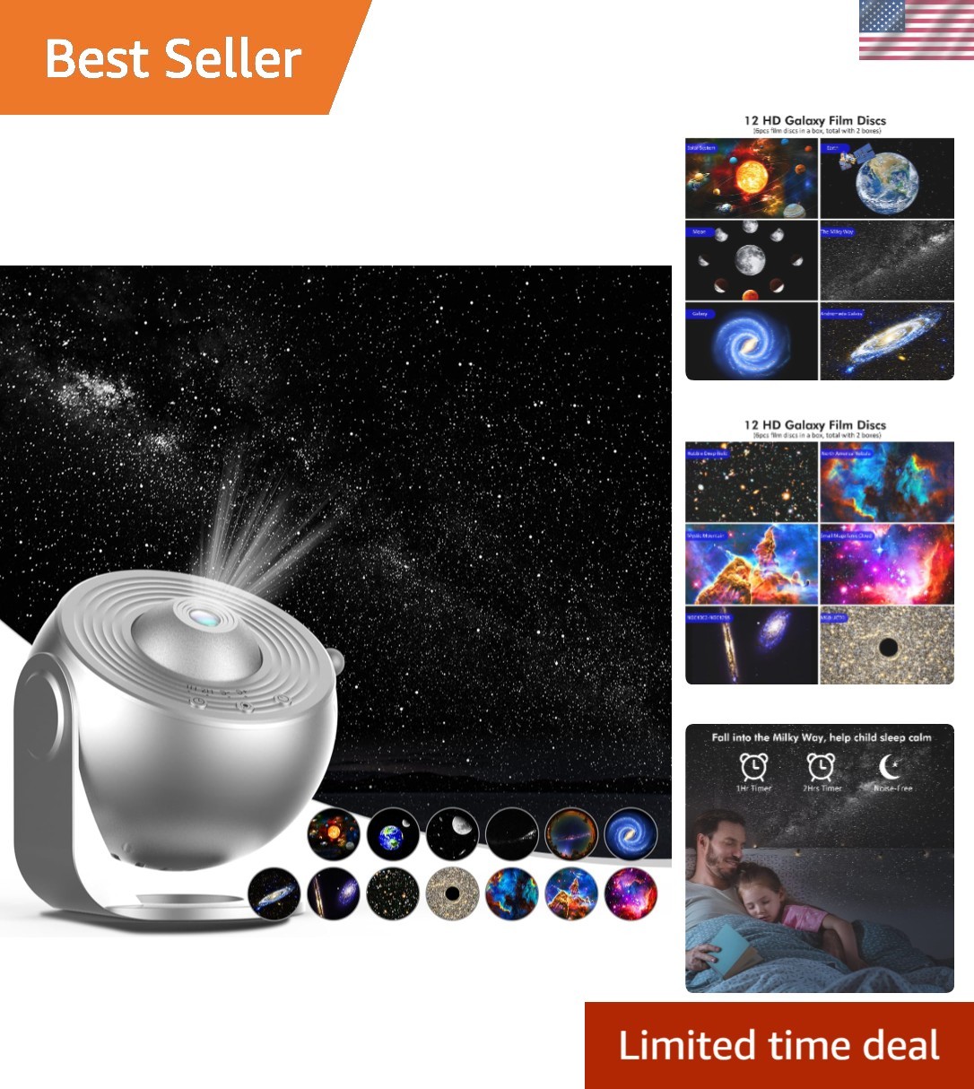Proyector Galaxy para Dormitorio Versión Pro, Proyector Estrella Disco Película Actualizado para