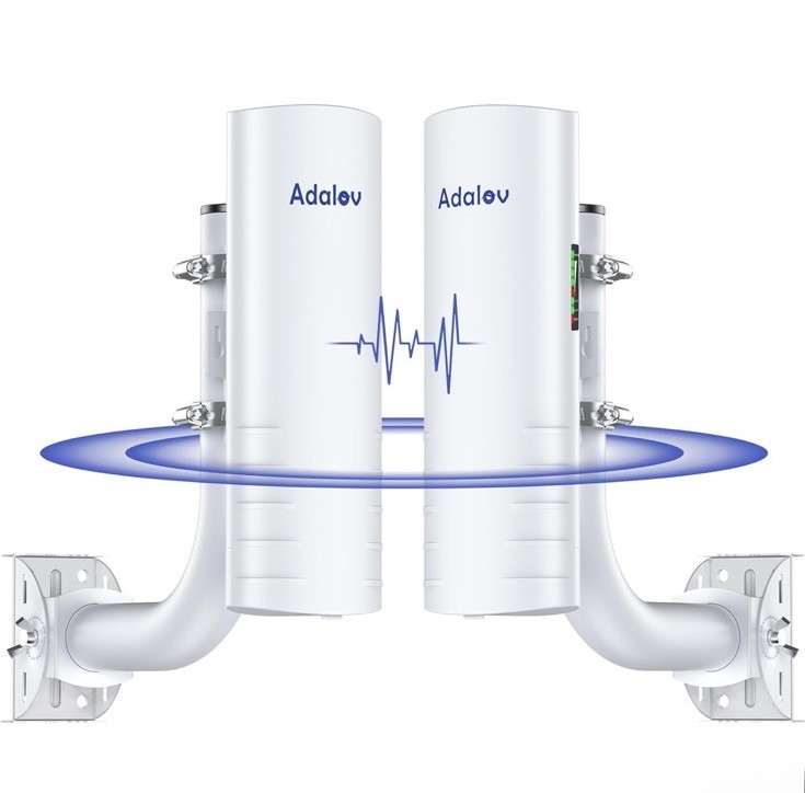 AdaLov CPE361 5KM Outdoor Wireless Bridge (2 Pack) 14dBi Antenna + 2x1Gbps Ports