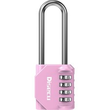 1 Pack 2.6 Inch Long Shackle Combination Lock, 4 Digit Outdoor Waterproof