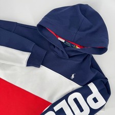 Polo Ralph Lauren Women's Colorblock Hoodie Navy Red White Size M POLO Sleeve