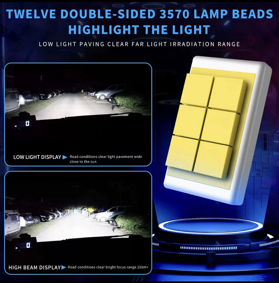  LED Headlight Bulbs 12V/24V Super Bright Conversion Kit  - Image 4 of 4