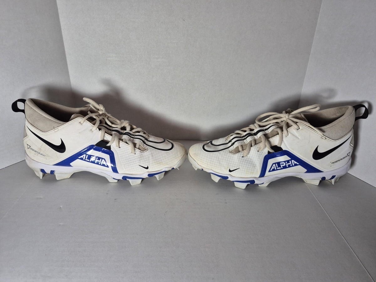Nike Alpha Menace 3 Shark Football Cleats White Game Royal Size 11 CV0582-101  View 3