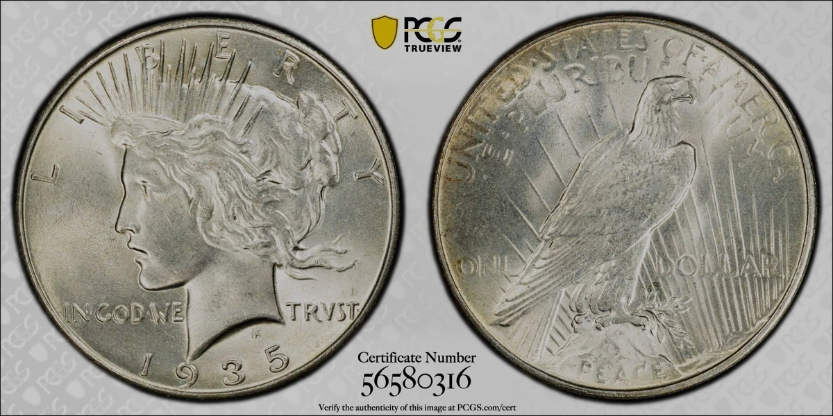 MS 63 Graded Peace Dollars 1921-1935 for sale | eBay
