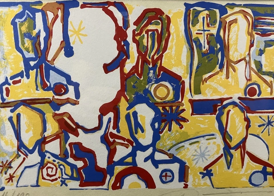 Lithographie de Pascal DECREME (1965) - Art Abstrait Linselles Avray 114/190 ex - Photo 3/4