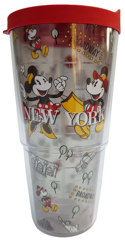 Disney Tervis Mickey Minnie Mouse New York Travel Tumbler 24oz Splash Guard Lid - Image 2 of 4