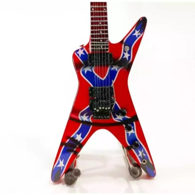 Miniature Guitar Dean Dimebag Darrell Dixie Rebel Pantera #hh | eBay