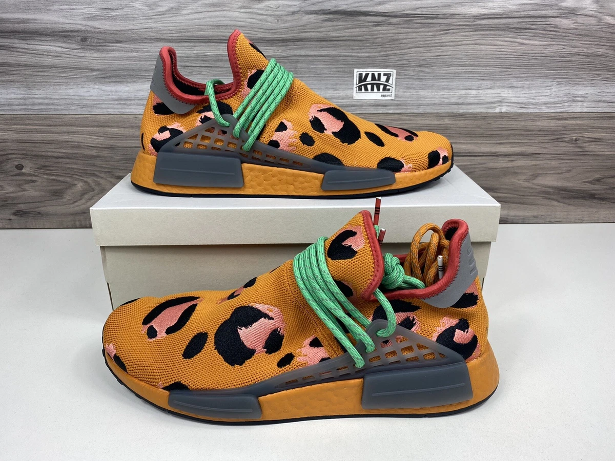 NEW Adidas NMD HU Human Race Animal Fred Flintstone x Pharrell Orange  (GZ4439)