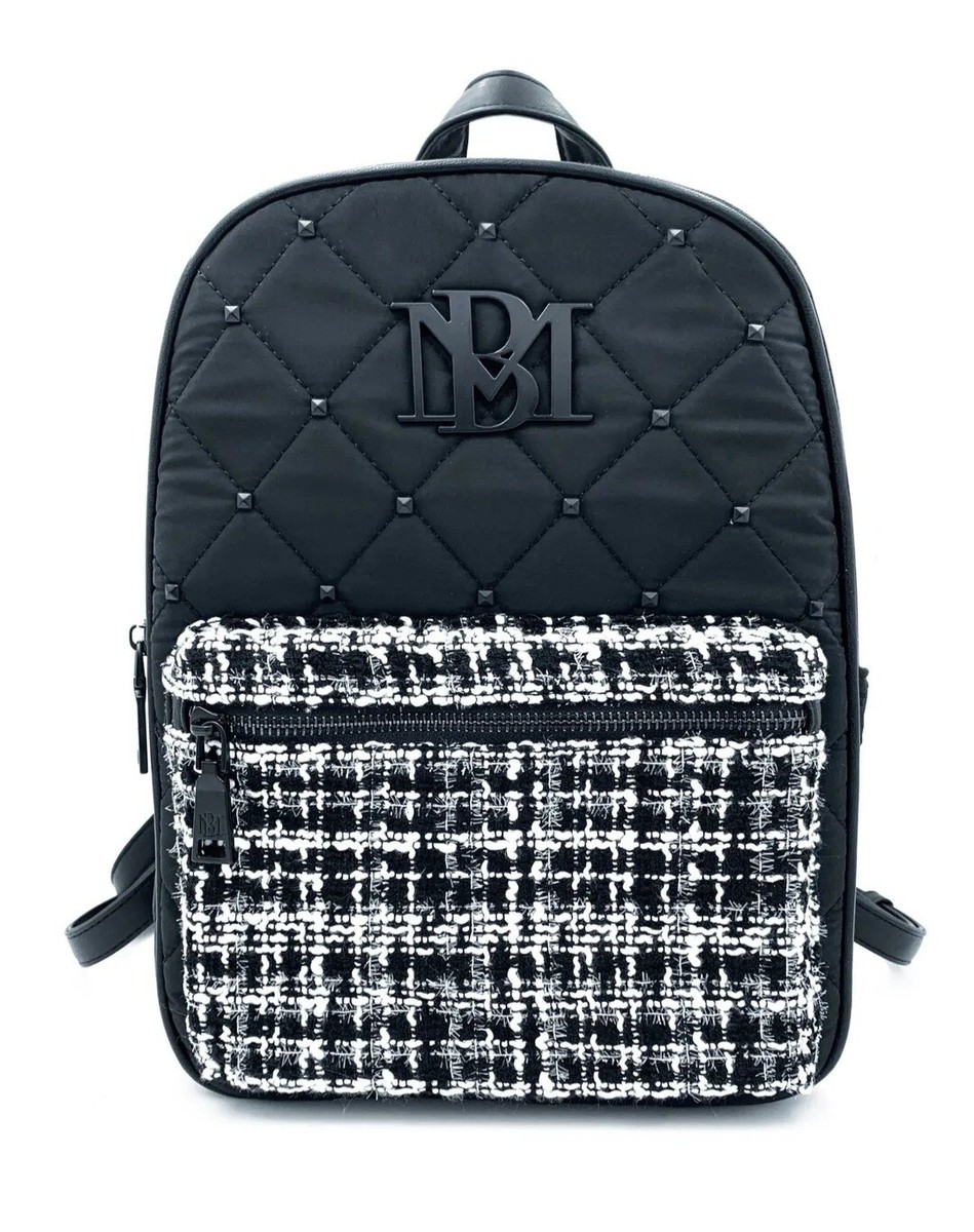 BADGLEY MISCHKA Big Diamond Quilted Nylon Backpack NWT Black  display picture 2