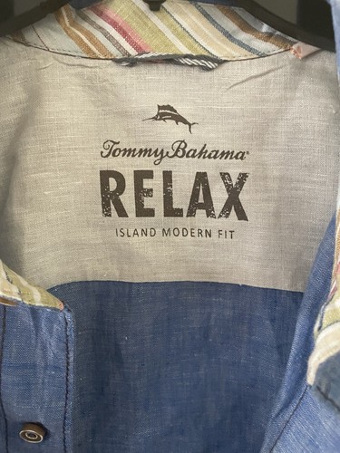 Tommy Bahama Men's 100% Linen Button Up Shirt Top Relax Island Modern Fit Sz XL - Picture 6 of 11
